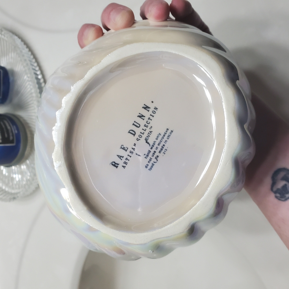 Rae Dunn Iridescent Ceramic Bowl with "Sea" Inscription - Picture 4 of 4